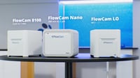 Rendering of FlowCam instruments for biopharma industry on lab table