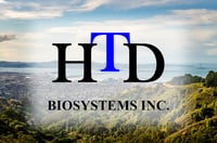 HTD Biosystems logo with a background of Bay Area scenery