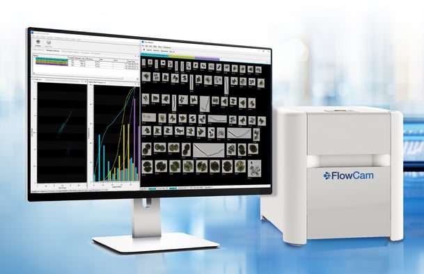 FlowCam with Monitor showing plankton